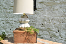 Load image into Gallery viewer, Fluted Ivory Terra-cotta Lamp
