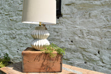 Load image into Gallery viewer, Fluted Ivory Terra-cotta Lamp