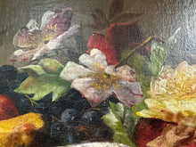 Load image into Gallery viewer, Vintage European Floral & Fruit Still Life Original Art