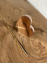 Load image into Gallery viewer, Handmade Wood Engraved Pen Holder: "I Heart You"