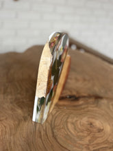 Load image into Gallery viewer, Handmade Cedar Wood, Resin, and Dried Flowers Heart Artwork