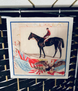 "Racehorse Royalty" Handmade Art Trio on Wooden Display