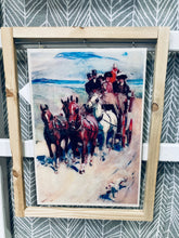 Load image into Gallery viewer, &quot;On the Road&quot; Hand-poured Art in Reclaimed Frame
