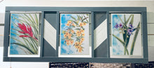 Load image into Gallery viewer, &quot;Gardens in Bloom&quot; Trio of Hand-poured Art in Handmade Frame
