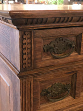 Load image into Gallery viewer, Vintage Carved Oak Chest