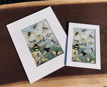 Load image into Gallery viewer, Bees Print in White Matte