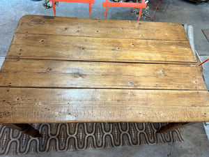 English Scrubbed Pine Farm Table