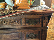 Load image into Gallery viewer, Vintage Carved Oak Chest