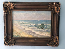 Load image into Gallery viewer, Antique Seascape Oil Painting
