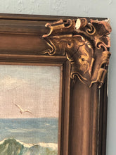 Load image into Gallery viewer, Antique Seascape Oil Painting