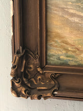 Load image into Gallery viewer, Antique Seascape Oil Painting