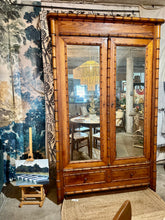 Load image into Gallery viewer, French Faux Bamboo Armoir