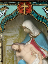 Load image into Gallery viewer, "La Pieta" Stained Glass Reliquary Art