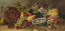 Load image into Gallery viewer, Vintage European Floral & Fruit Still Life Original Art