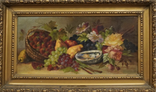 Load image into Gallery viewer, Vintage European Floral & Fruit Still Life Original Art