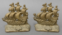Load image into Gallery viewer, Gilt Cast-Iron Ship Bookend