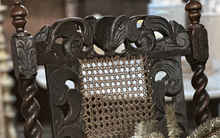 Load image into Gallery viewer, Carved Walnut Jacobean Armchair