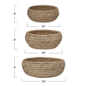 Woven Grass & Date Leaf Basket, multiple styles