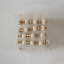 Load image into Gallery viewer, Handmade Gold &amp; Ivory Felt Garland
