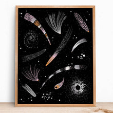 Load image into Gallery viewer, Silverfoil &quot;Comets&quot; Art Print
