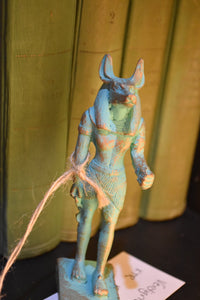 Verdigris Anubis Statue