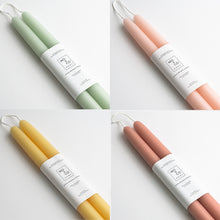 Load image into Gallery viewer, Colorful Beeswax Candle Pair, multiple styles