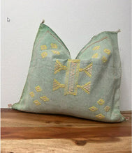 Load image into Gallery viewer, Handmade Moroccan Cactus Silk Pillow

