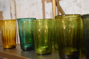 Colorful Hand-blown Drinking Glass/Votive, multiple styles