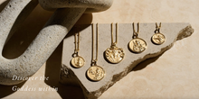Load image into Gallery viewer, Mini AWE Goddess Coin Pendant w/ Chain, multiple styles
