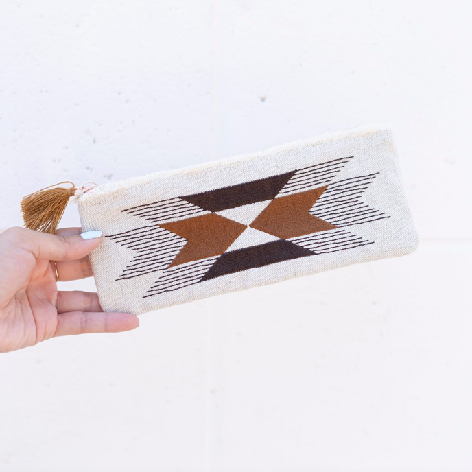 Embroidered Arrow Pouch/Clutch/Wallet