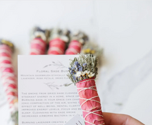 Load image into Gallery viewer, Floral Sage Bundle w/ Crystal, multiple styles
