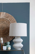 Load image into Gallery viewer, Fluted Ivory Terra-cotta Lamp