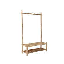 Load image into Gallery viewer, Rattan Bench w/ Hooks
