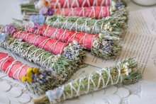 Load image into Gallery viewer, Floral Sage Bundle w/ Crystal, multiple styles
