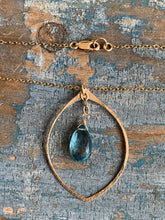 Load image into Gallery viewer, Blue Quartz Leaf Necklace
