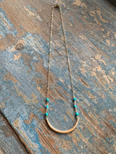 Load image into Gallery viewer, Turquoise Crescent Necklace
