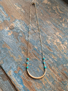 Turquoise Crescent Necklace