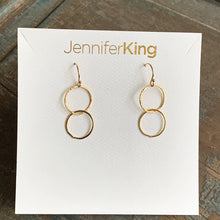 Load image into Gallery viewer, Together Earrings/ 14K Gold Filled Hammered Links
