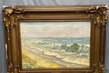 Load image into Gallery viewer, Antique Seascape Oil Painting