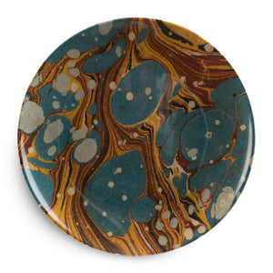 Melamine Literary Marbleized Plate, multiple styles