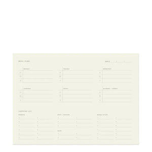 Weekly Meal Planner Notepad