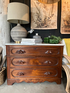 Antique Marble-topped Chest