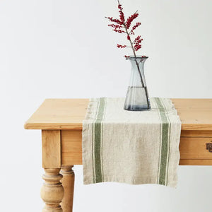 Striped European Linen Runner, multiple styles