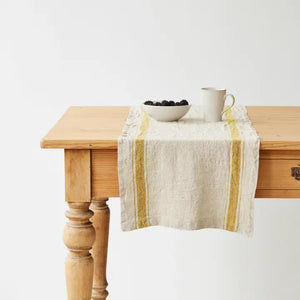 Striped European Linen Runner, multiple styles