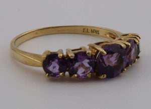 10Kt Gold Amethyst Estate Ring