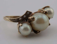 Load image into Gallery viewer, 10Kt Multi-Pearl Antique Ring
