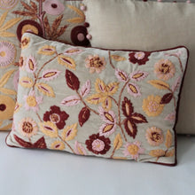 Load image into Gallery viewer, Carey Hand-Embroidered Velvet Down Pillow
