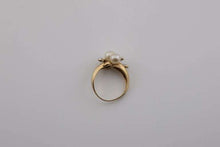 Load image into Gallery viewer, 10Kt Pearl &amp; Diamond Estate Ring
