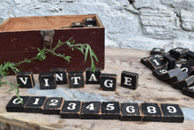 Load image into Gallery viewer, Vintage Box o&#39; Number &amp; Letter Tiles
