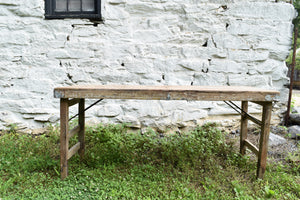 Reclaimed-Wood Folding Table w/ Patches